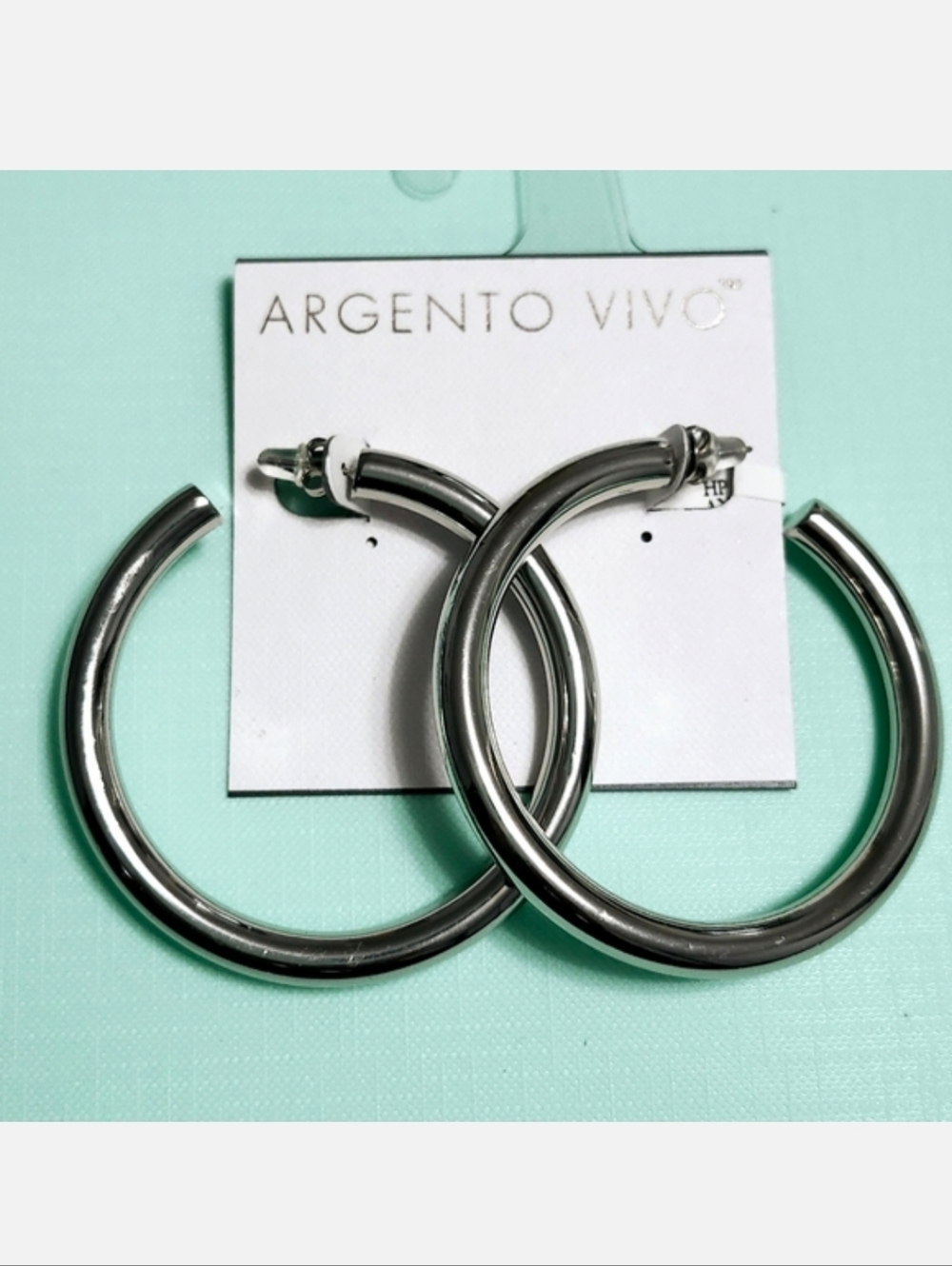 Argento VIVO Large wide hoop earrings 2"
